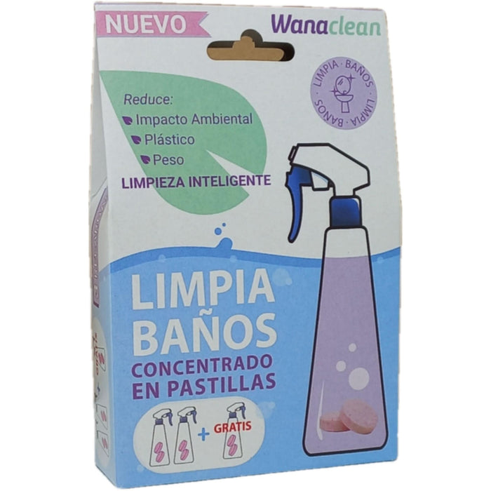 Tablete concentrate eco-friendly pentru curatarea suprafetelor din baie, Wana Clean, set 6 bucati WALTI