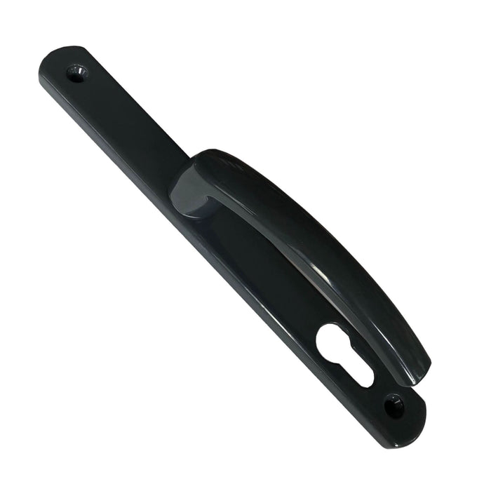 Maner cu sild usa PVC, Filiz, 92 mm, pentru cilindru, aluminiu, gri WALTI