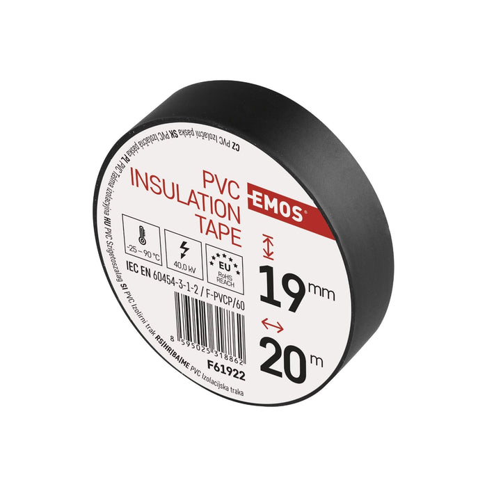 Banda izolatoare Emos, 19 mm x 20 m, neagra WALTI