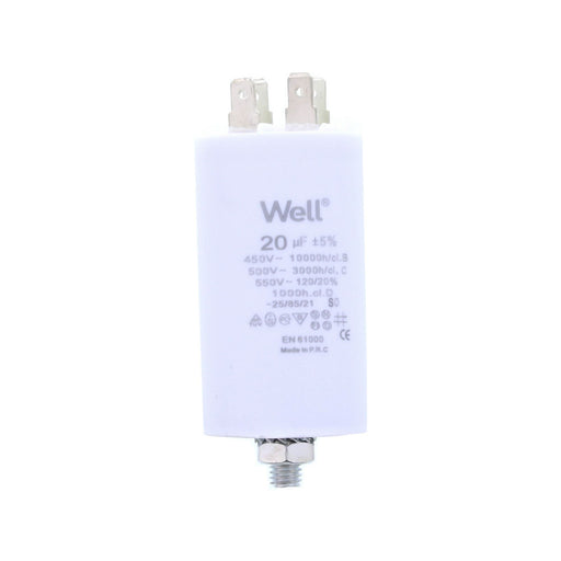 Condensator pentru motor cu pin, 20 µF - WALTI WALTI