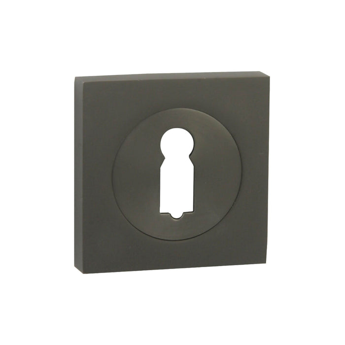 Rozeta usa interior, Qubik, pentru cheie, aluminiu, gri WALTI