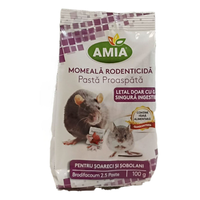 Momeala pasta pentru combatere soareci / sobolani, Amia, 100 g WALTI