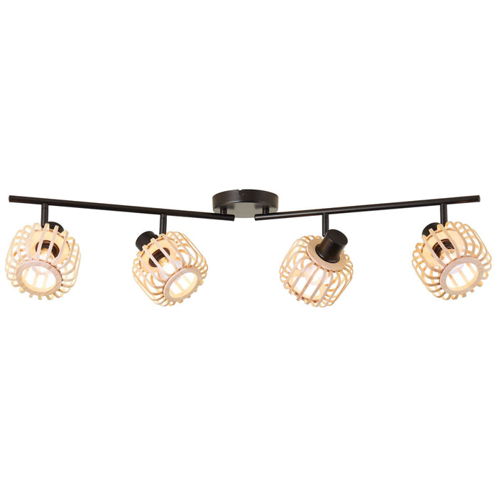 Spot pe bara Inspire Pecan, 4 x E14, 40W, bej bambus WALTI