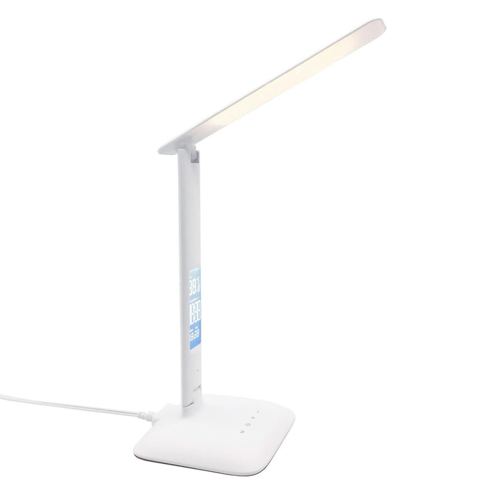 Lampa LED de masa Inspire Alex, USB, touch, alarma, 6.8 W, CCT, 820 lm, 33cm, alb WALTI