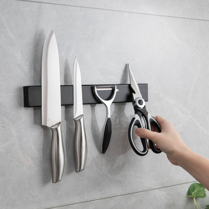 Suport magnetic pentru cutite, Delinia, din metal, 30 x 4 cm, negru WALTI