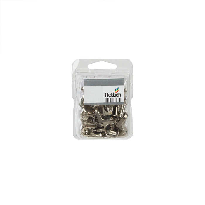 Suport raft, prindere surub, otel, 5 mm, nichelat (set 16 buc) WALTI