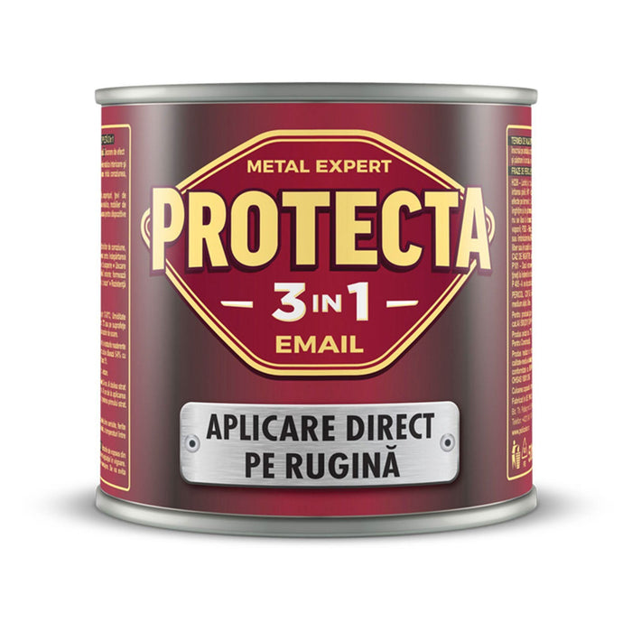 Email pe baza de solvent Protecta, pentru metal, 3 in 1, efect cupru vechi, 0.5 L WALTI