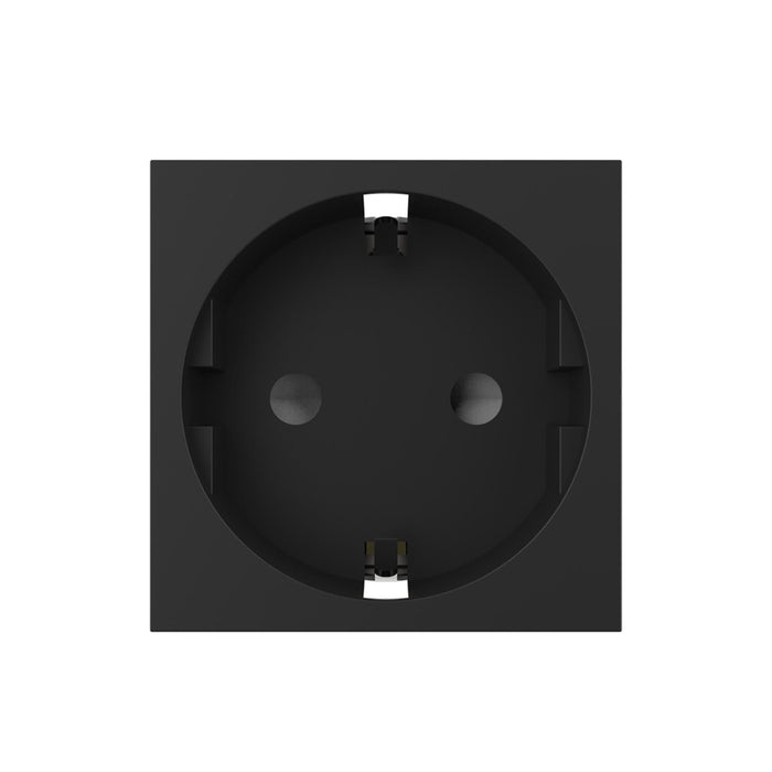 Priza schuko simpla LIVOLO, modulara, IP20, neagra WALTI