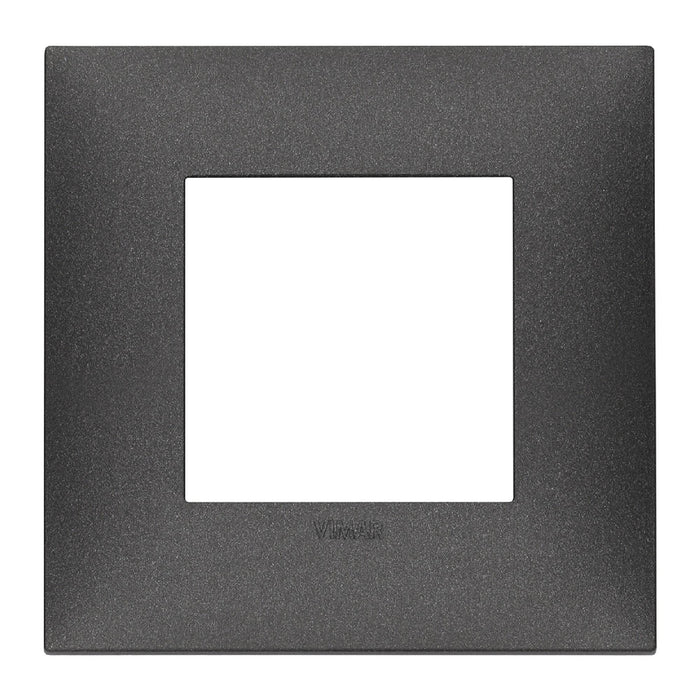 Rama decorativa dubla Neve, pentru aparataj modular, grafit mat WALTI