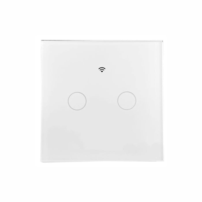 Intrerupator tactil dublu Doc, Wi-Fi, IP20, alb WALTI