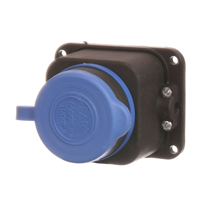 Priza aplicata de exterior, IP44, cauciuc, neagra WALTI