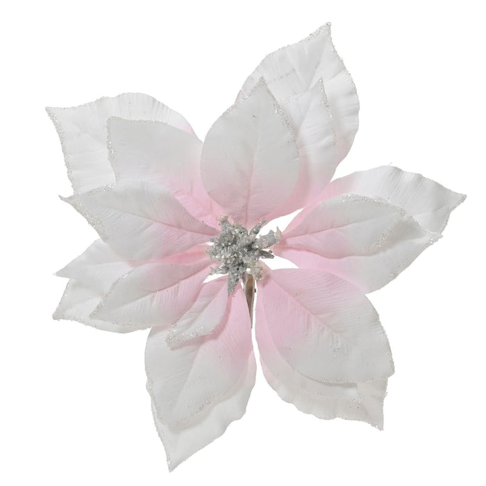 Decoratiune Craciun, pentru brad, model craciunita, poliester, Ø 24 cm, alb WALTI