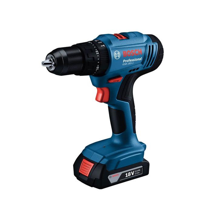 Masina de gaurit si insurubat pe acumulator Bosch GSB183-LI, 18 V, 2 Ah, 2 acumulatori WALTI