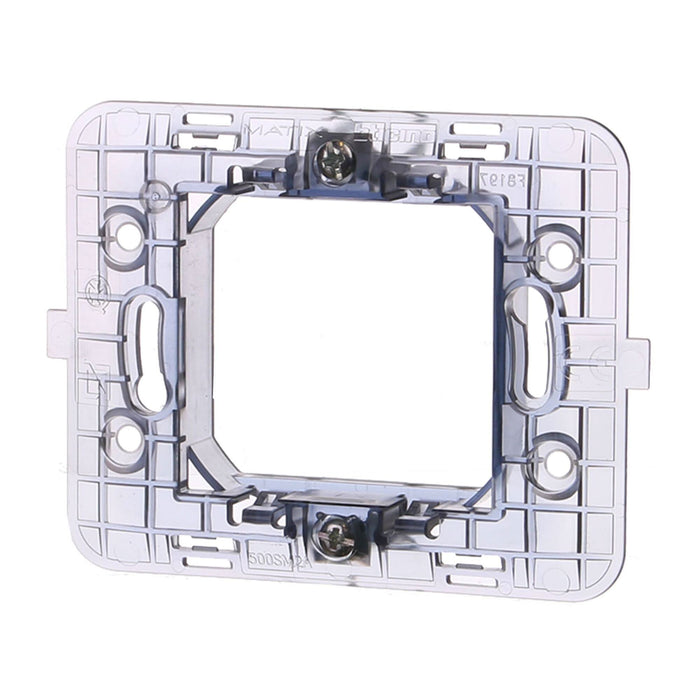 Rama fixare dubla Legrand Bticino Matix, pentru aparataj modular, IP20, gri WALTI