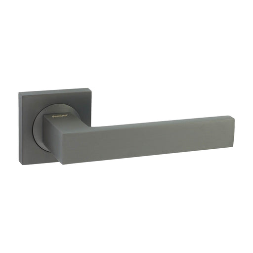 Maner tip rozeta pentru usa interior, Qubik, aluminiu, gri - WALTI WALTI