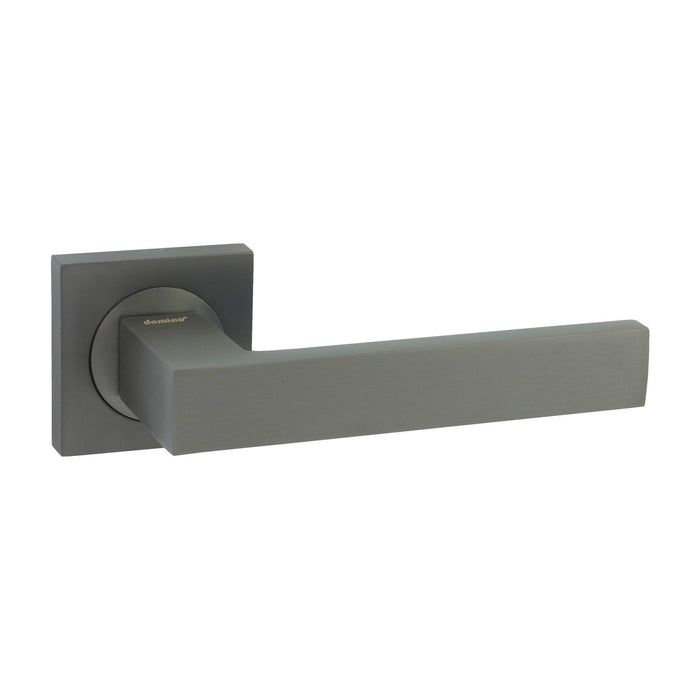 Maner tip rozeta pentru usa interior, Qubik, aluminiu, gri WALTI