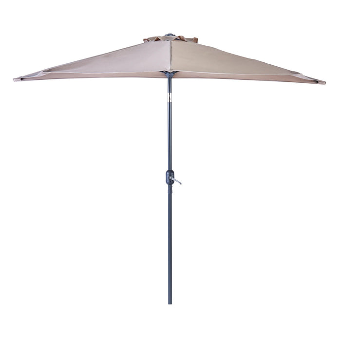 Umbrela terasa Naterial Arkea, aluminiu/poliester, 268 x 135 cm, H 235 cm, bej WALTI