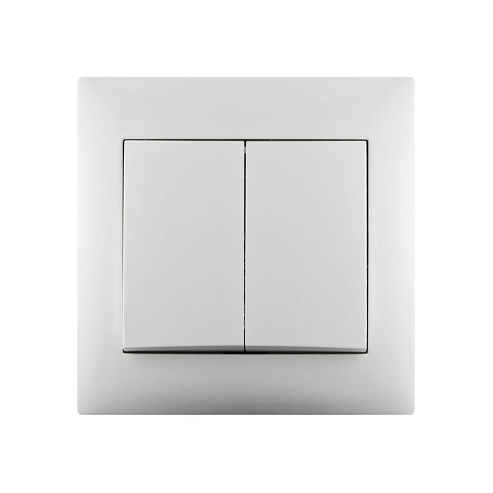 Intrerupator dublu Lexman Lika, clasic, IP20, alb WALTI