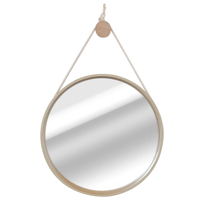 Oglinda decorativa Inspire Nordik Cord, 57 cm, rama lemn, natur WALTI