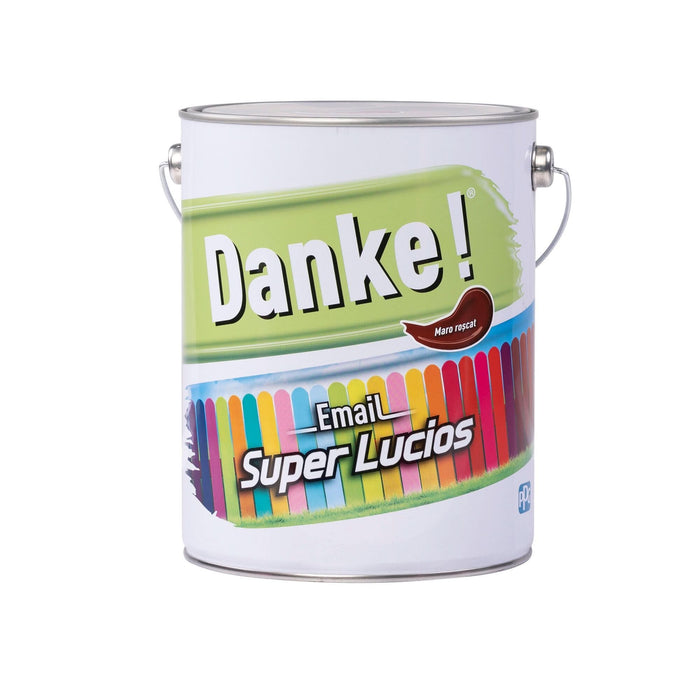 Email pe baza de solvent Danke, pentru lemn si metal, maro roscat, aspect superlucios, 4 L WALTI