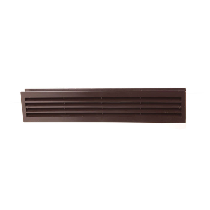 Grila ventilatie, dubla, pentru usa, plastic, 43 x 8 cm, maro WALTI
