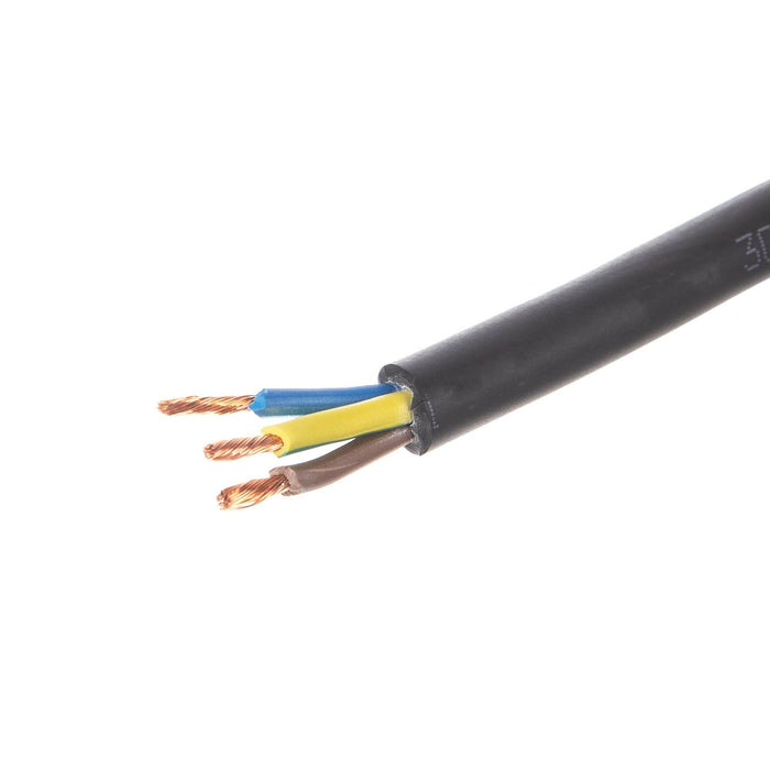 Cablu electric MYYM, H07RN-F, 3 x 2.5 mm², negru, la metru WALTI