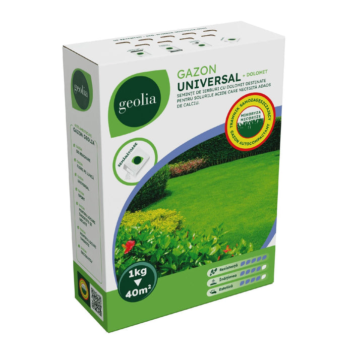 Seminte gazon universal cu dolomita Geolia, 1 kg WALTI