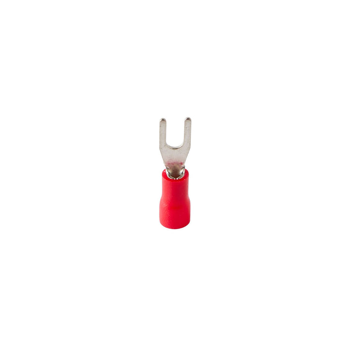 Papuci metalici, tip furca, 0.5 - 1.5 mm², M3, rosu (set 50 buc) WALTI