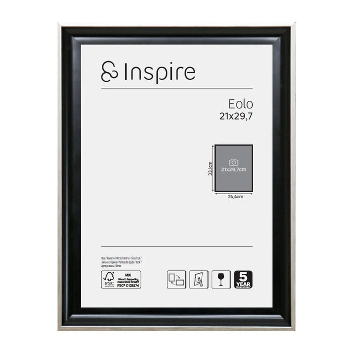 Rama foto Inspire Eolo, 21 x 29.7 cm, plastic, negru WALTI