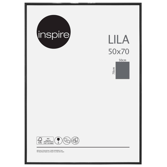 Rama foto Inspire Lila, 50 x 70 cm, plastic, negru WALTI
