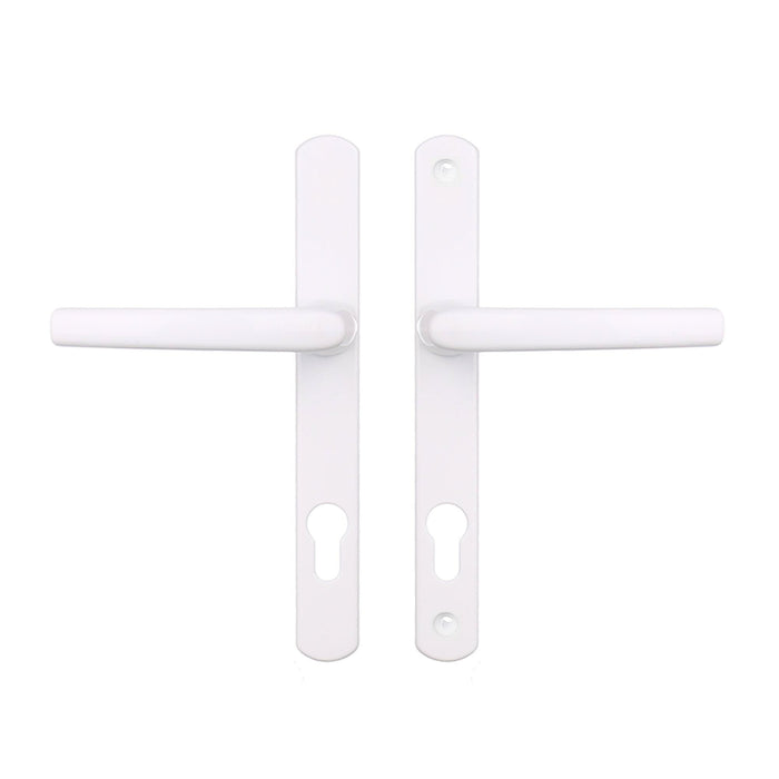 Maner cu sild usa PVC, Filiz, 85 mm, pentru cilindru, aluminiu, alb WALTI