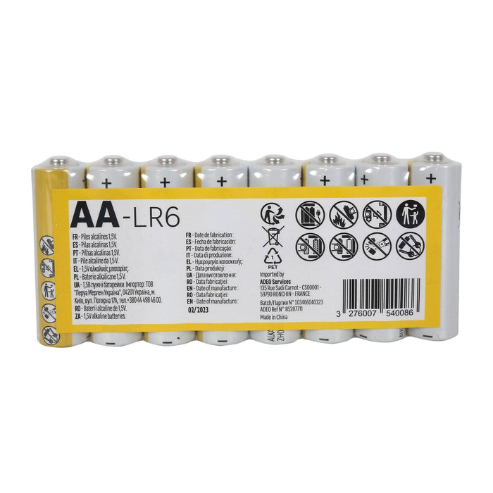Baterii alcaline AA (set 8 buc) WALTI