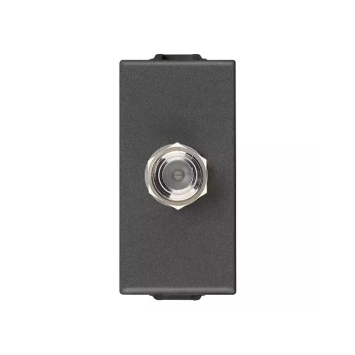 Priza TV (RJ) coaxiala Neve, tip F mama, 1 modul, IP20, neagra WALTI