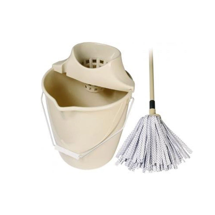 Set galeata cu storcator si mop din bumbac, 7 L, Spokar WALTI