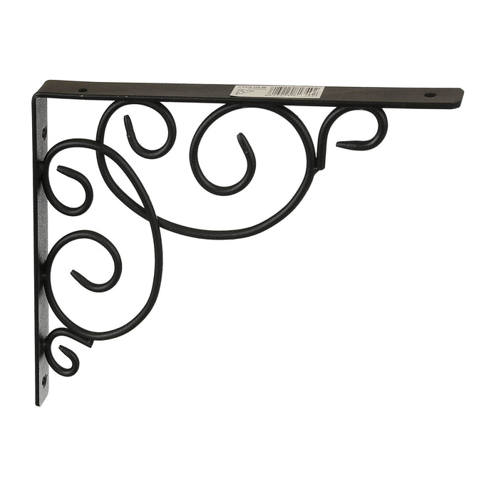 Suport raft, fier forjat, 230 x 200 x 20 mm, negru WALTI
