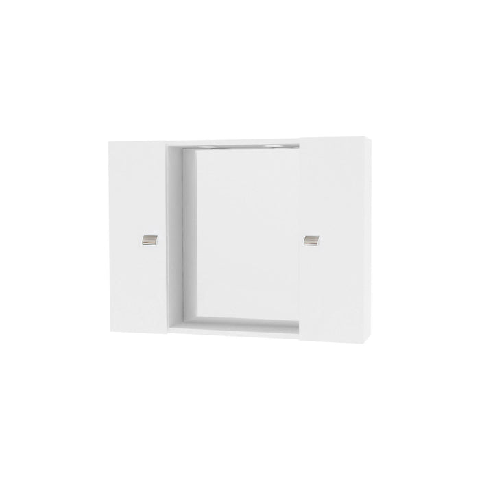 Dulap baie cu oglinda Smart, iluminare led, 77 x 57 x 15.5 cm, alb WALTI