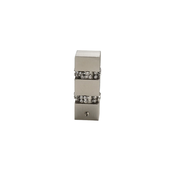 Set 2 capete Tyran, pentru galerie, 19 mm, nichel mat WALTI