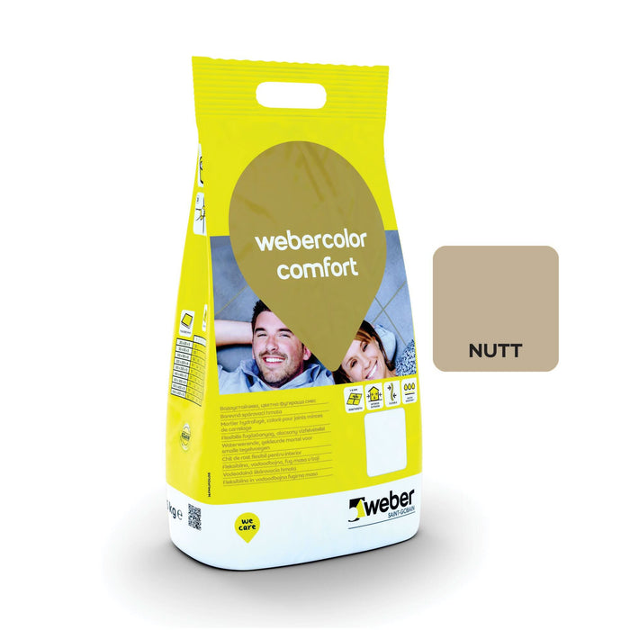 Chit de rosturi gresie si faianta Weber Comfort Nut, bej, interior/exterior, 2 kg WALTI