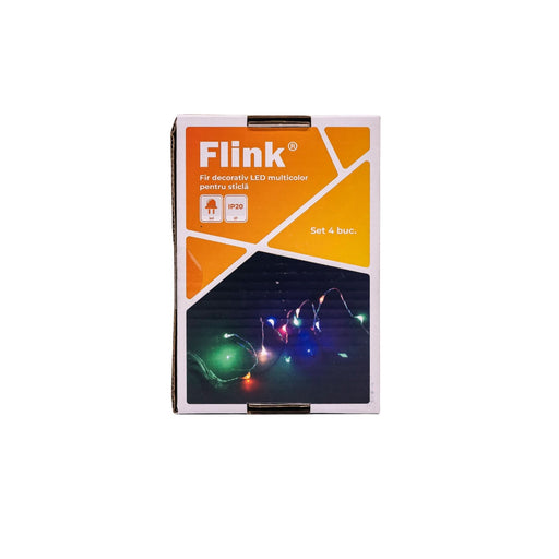 Instalatie de Craciun, tip sir cu becuri, 20 micro LED-uri, lungime 2 m, lumina multicolora - WALTI WALTI