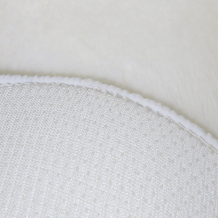 Covor Inspire Bianca Cream 5, imitatie blana de iepure, poliester, Ø 100 cm, alb WALTI