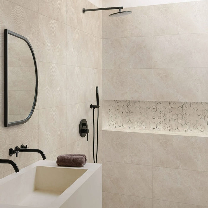 Decor faianta 30 x 60 cm, Cream Medalion, model geometric, bej WALTI