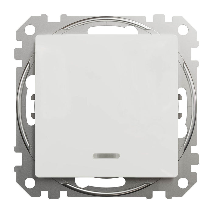 Intrerupator simplu Sedna New, LED, IP20, alb WALTI