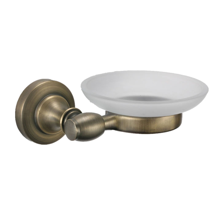 Savoniera Bronze, din sticla si metal, fixare prin gaurire, aspect bronz lucios WALTI