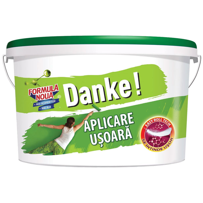 Vopsea lavabila alba Danke Aplicare Usoara, de interior, 5 L, aspect mat WALTI