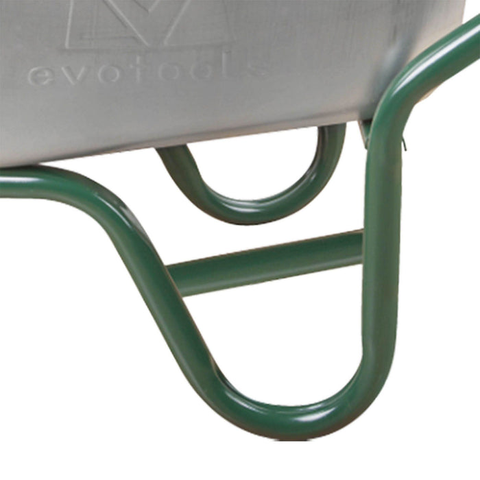 Roaba profesionala Evotools, cuva din otel zincat, ergonomica, argintiu/verde, 85L - WALTI WALTI