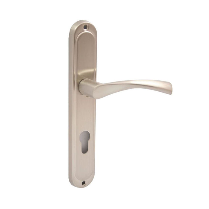 Maner cu sild usa interior, Romana, 72 mm, pentru cilindru, aluminiu, argintiu WALTI