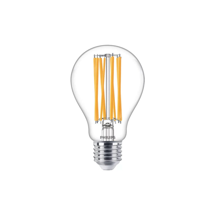 Bec LED Philips, E27, A67, 17 W, lumina calda, 3000K, filament WALTI