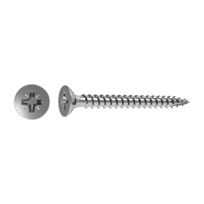 Surub lemn, cap inecat, inox A2, 4 x 50 mm (set 12 buc) WALTI