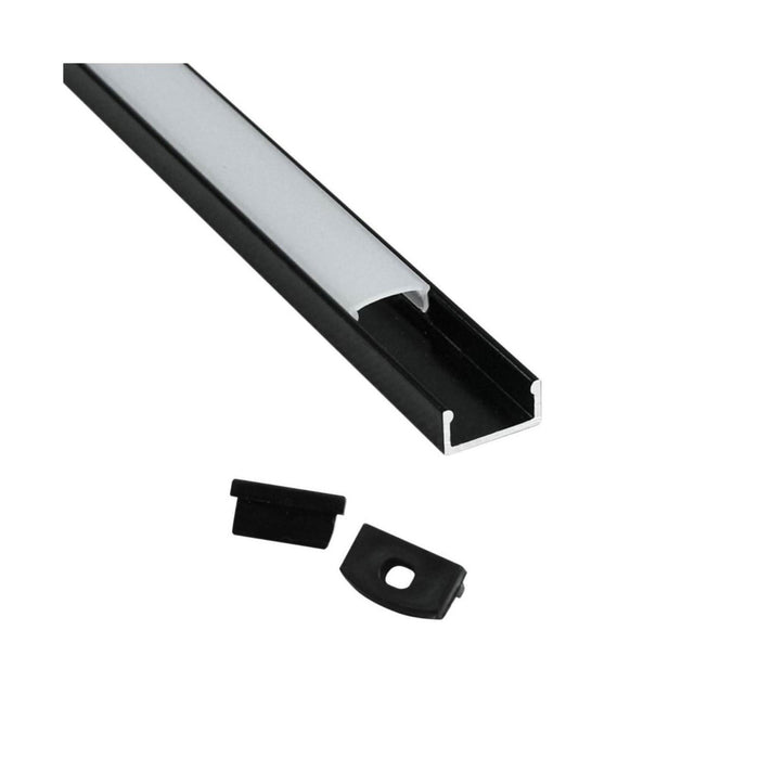 Profil suprafata LED 1m negru Polux WALTI