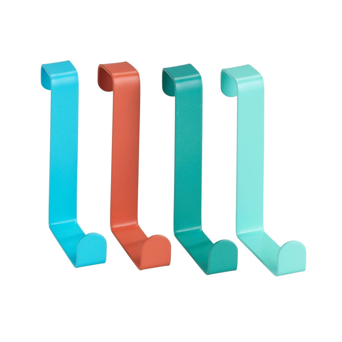 Cuier baie, Hooks,  4 agatatori, din otel, fixare prin agatare, multicolor mat, set 4 buc WALTI